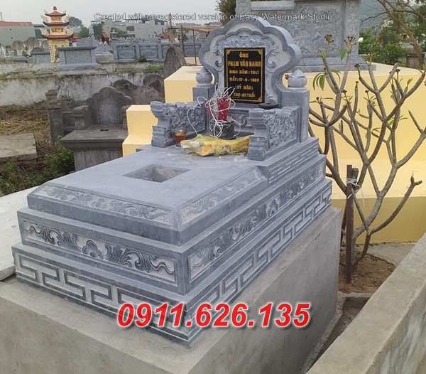 11749 mộ tam cấp bằng đá xanh đẹp bán bắc giang