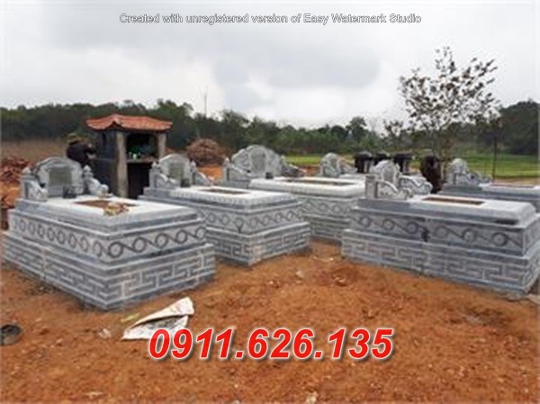 11749 mộ tam cấp bằng đá xanh đẹp bán bắc giang