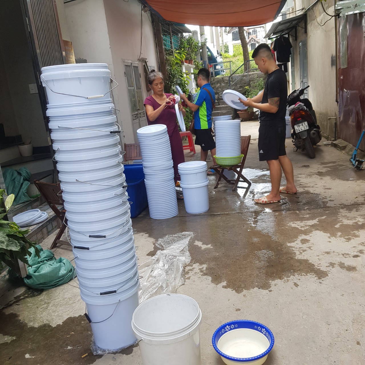 Xô nhựa 18 lít, thùng nhựa 18 lít, xô sơn 18 lít