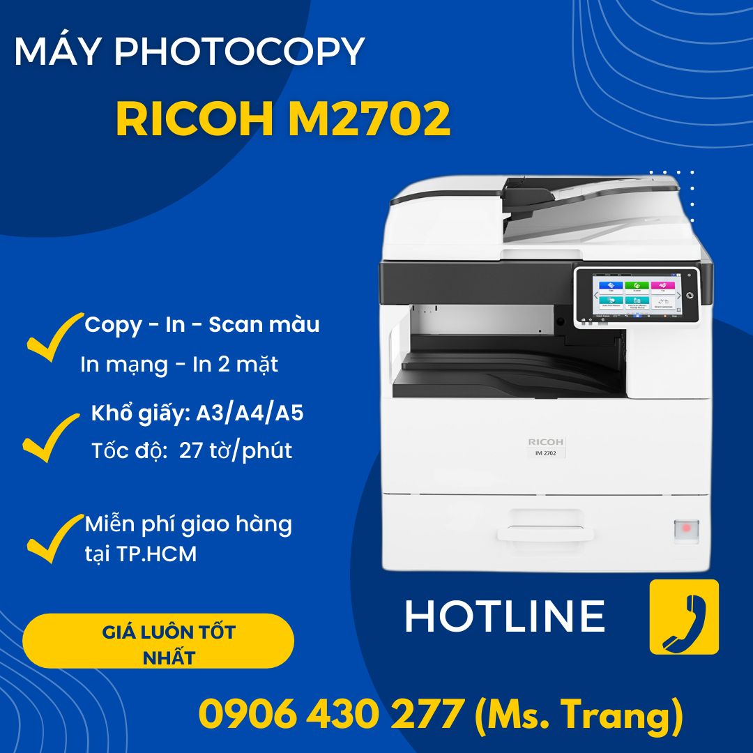 Mực máy photo Ricoh 2702 chính hãng giá rẻ