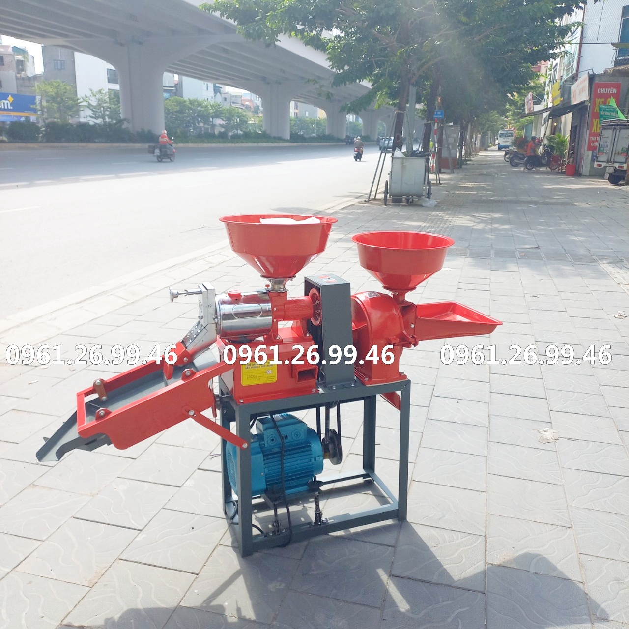 Máy xát gạo gia đình 3 chức năng sàng rung lọc sạn 3 cấp