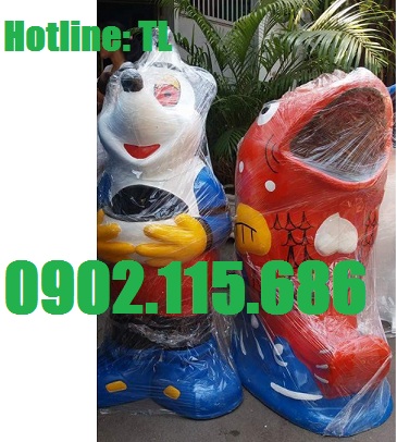 Thùng rác nắp lật, thùng rác chia ngăn, thùng rác các hình thù