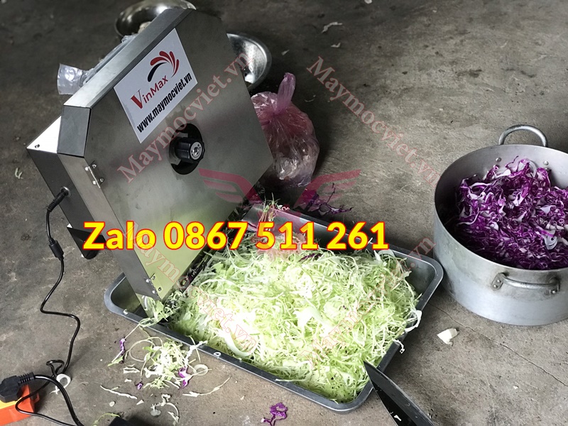 Máy thái lát rau củ quả chạy điện năng suất cao