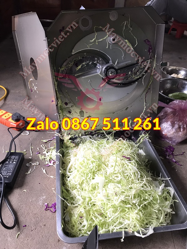 Máy thái lát rau củ quả chạy điện năng suất cao