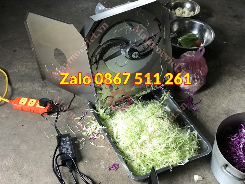 Máy thái lát rau củ quả chạy điện năng suất cao