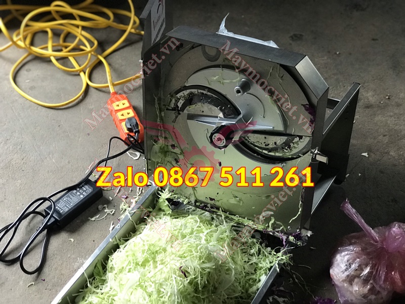 Máy thái lát rau củ quả chạy điện năng suất cao