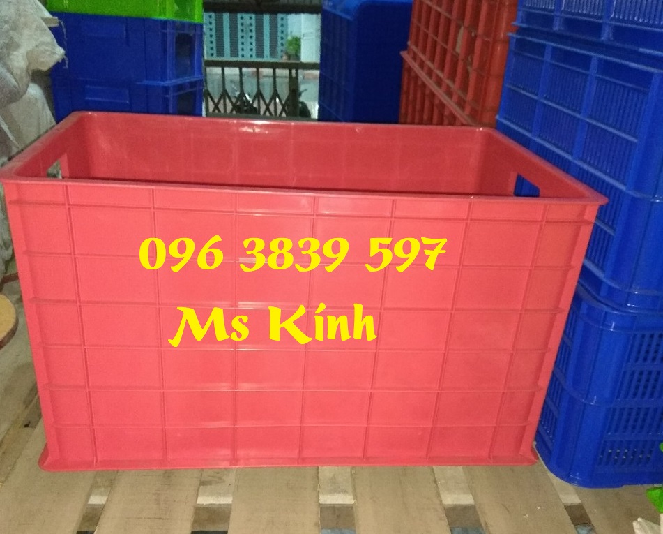 Sóng nhựa bít 5 bánh xe, thùng nhựa chữ nhật đựng hàng - 0963839597