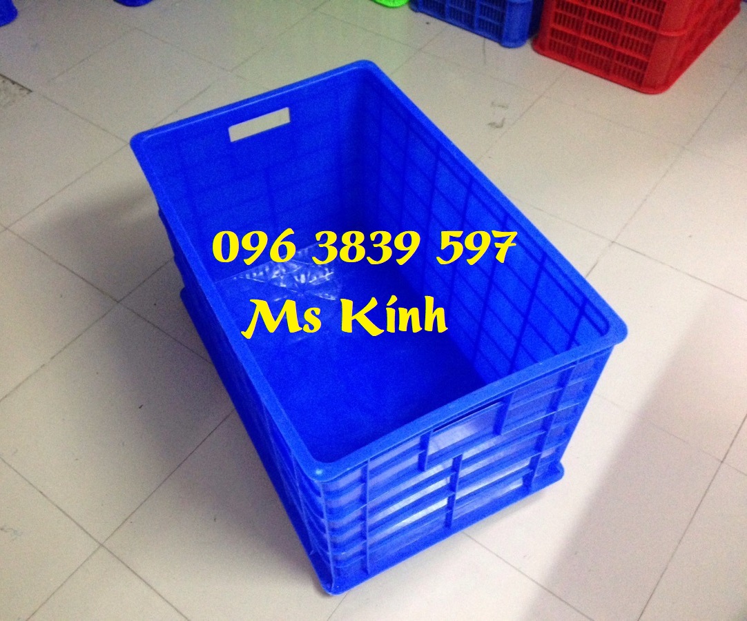 Sóng nhựa bít 5 bánh xe, thùng nhựa chữ nhật đựng hàng - 0963839597