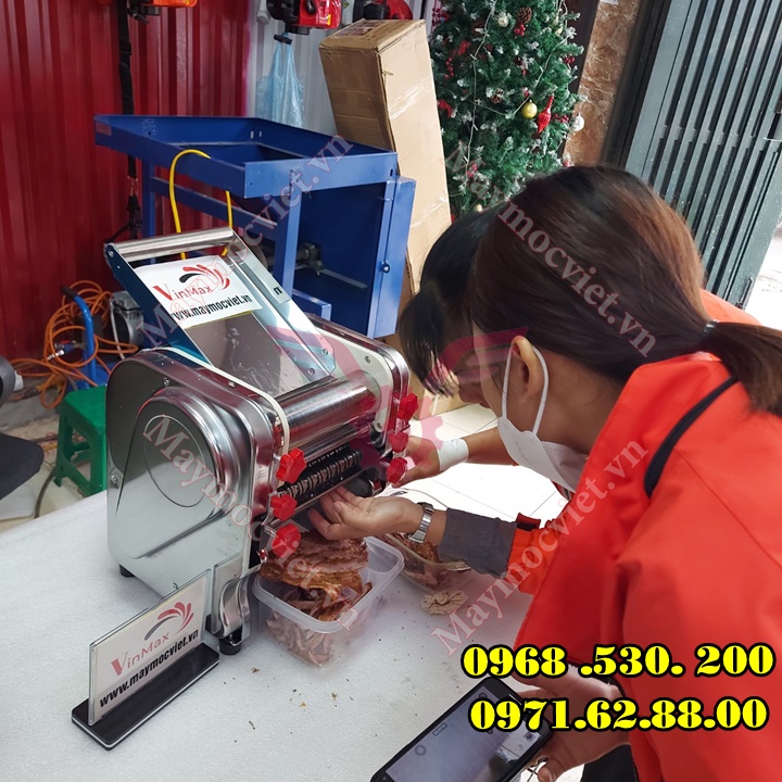 Nơi bán máy cán mực , thịt khô cao cấp chạy điện VMC 370