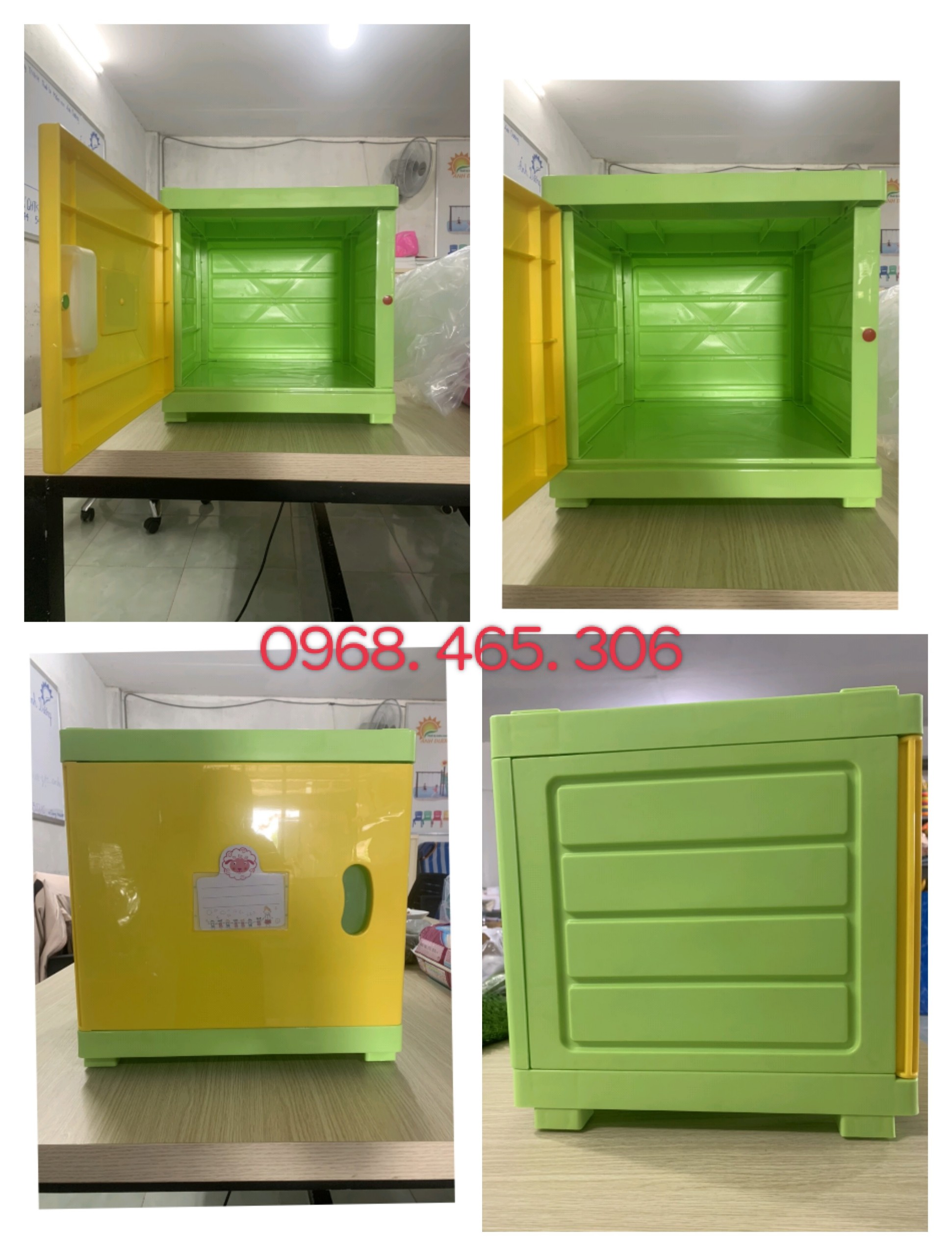 Tủ đựng cặp trẻ em bằng nhựa dùng trong trường mầm non, nhà trẻ