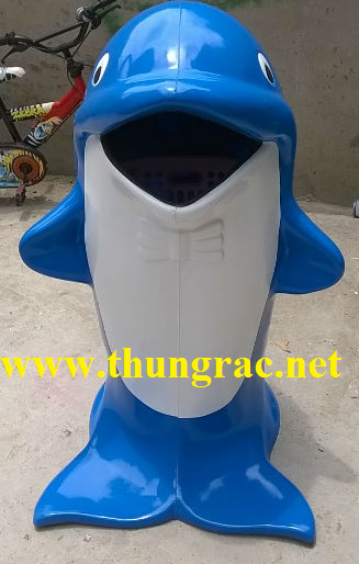 Thung rác hình thú thân thiện với trẻ nhỏ