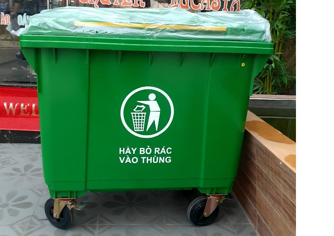Xe gom rác cỡ lớn 660L giá rẻ chất lượng