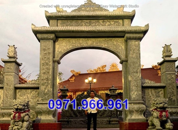 Mẫu Cổng Đá Mới Nhất, Cổng Tam Quan Tứ Trụ