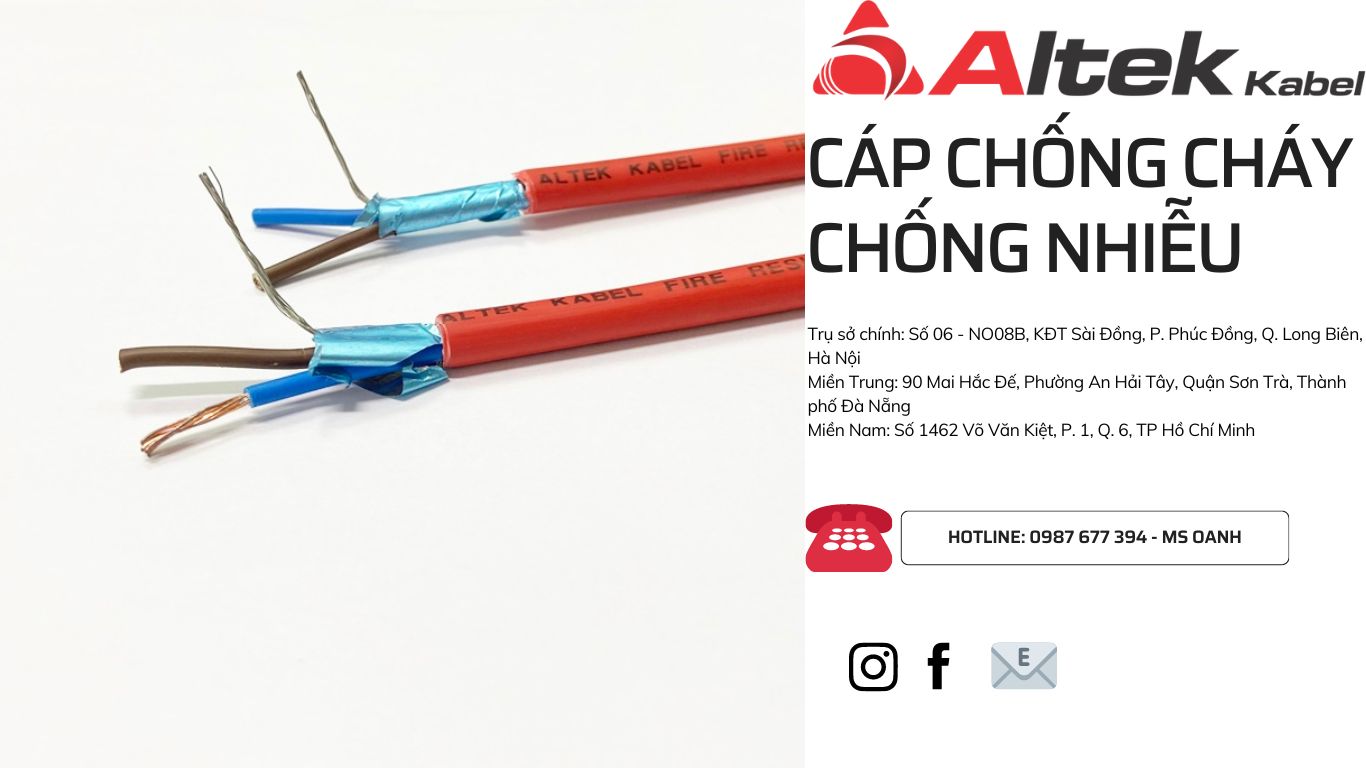 dây cáp chống cháy 2x1.0, fr 2x1.0 chống nhiễu