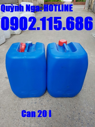 Can nhựa 20l, can đựng hóa chất nhựa HDPE