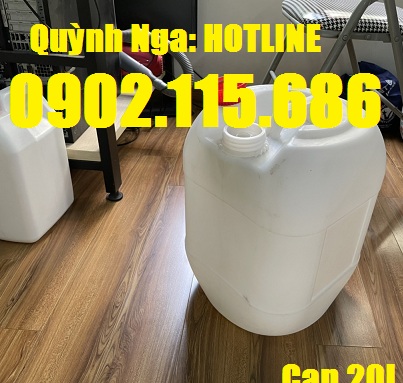 Can nhựa 20l, can đựng hóa chất nhựa HDPE