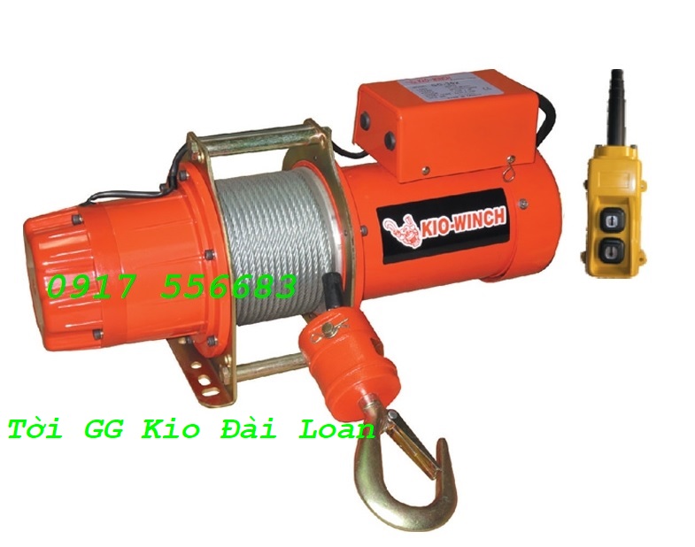 Tời điện Kio Đài Loan 300kg cáp 45m GG-300L, điện 220v