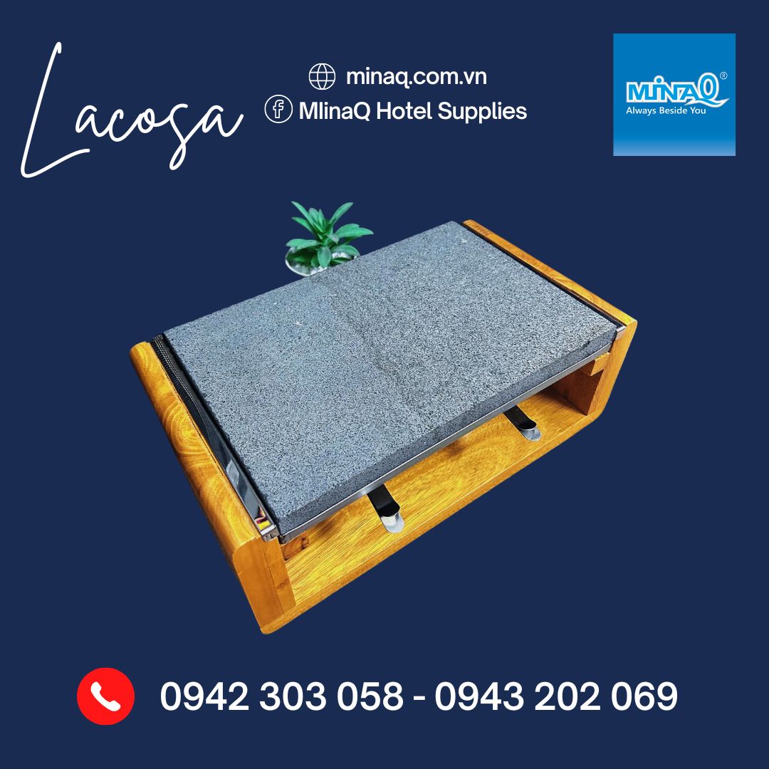 Bộ khay đá nướng bếp cồn chính hãng Lacosa