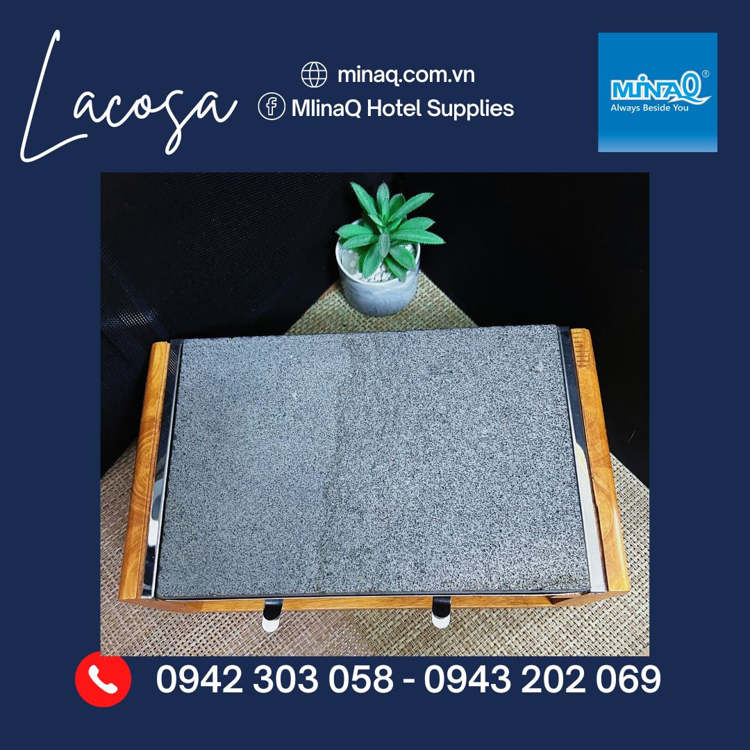 Bộ khay đá nướng bếp cồn chính hãng Lacosa