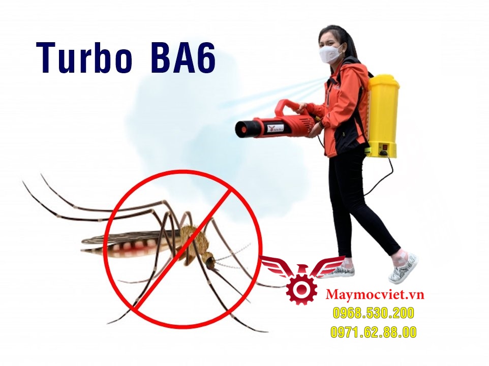 Máy phun thuốc muỗi cao cấp Turbo BA-6 tặng kèm hóa chất phun
