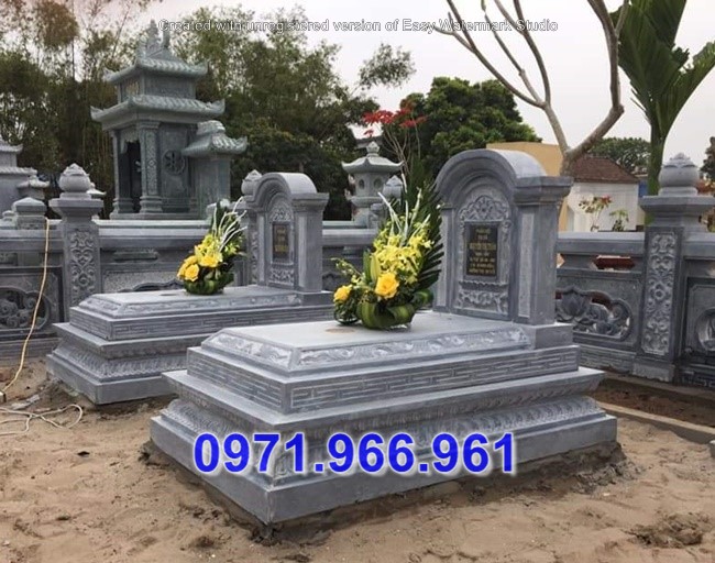 Mộ Đá Đơn Giản Cao Cấp, Đá Xanh Thạch Anh