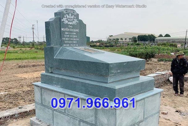 Mộ Đá Đơn Giản Cao Cấp, Đá Xanh Thạch Anh