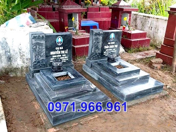 Mộ Đá Đơn Giản Cao Cấp, Đá Xanh Thạch Anh