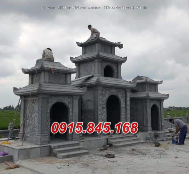15204 Bến tre thiết kế lăng mộ bằng đá ba mái bán
