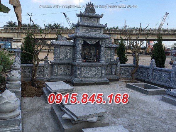 15204 Bến tre thiết kế lăng mộ bằng đá ba mái bán