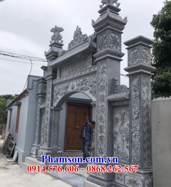 15269 mẫu trụ cổng bằng đá đẹp nhà thờ họ