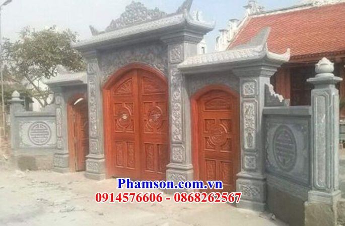 15269 mẫu trụ cổng bằng đá đẹp nhà thờ họ