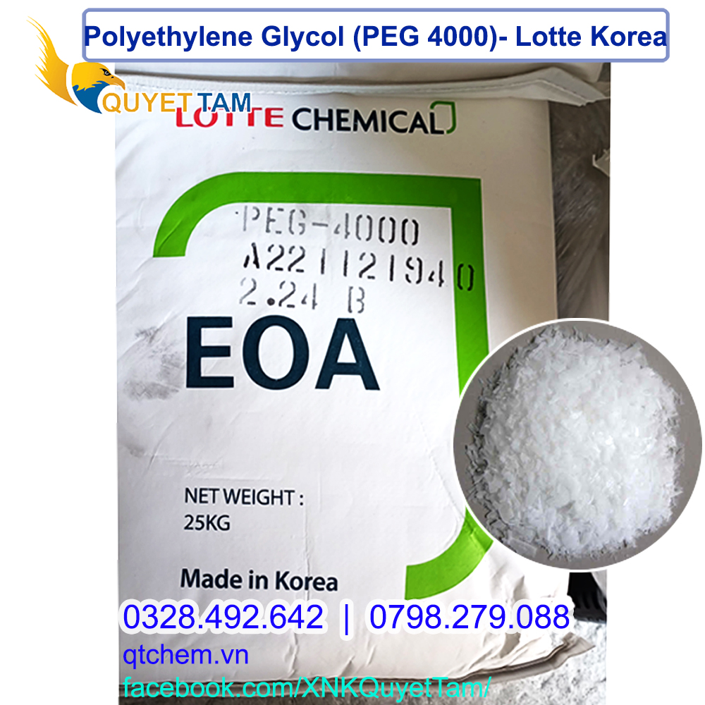 PEG-4000 Lotte 25kg/bao - Cam kết giá tốt nhất