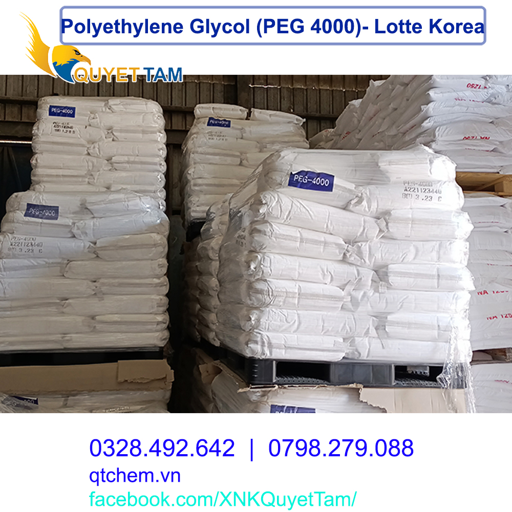 PEG-4000 Lotte 25kg/bao - Cam kết giá tốt nhất