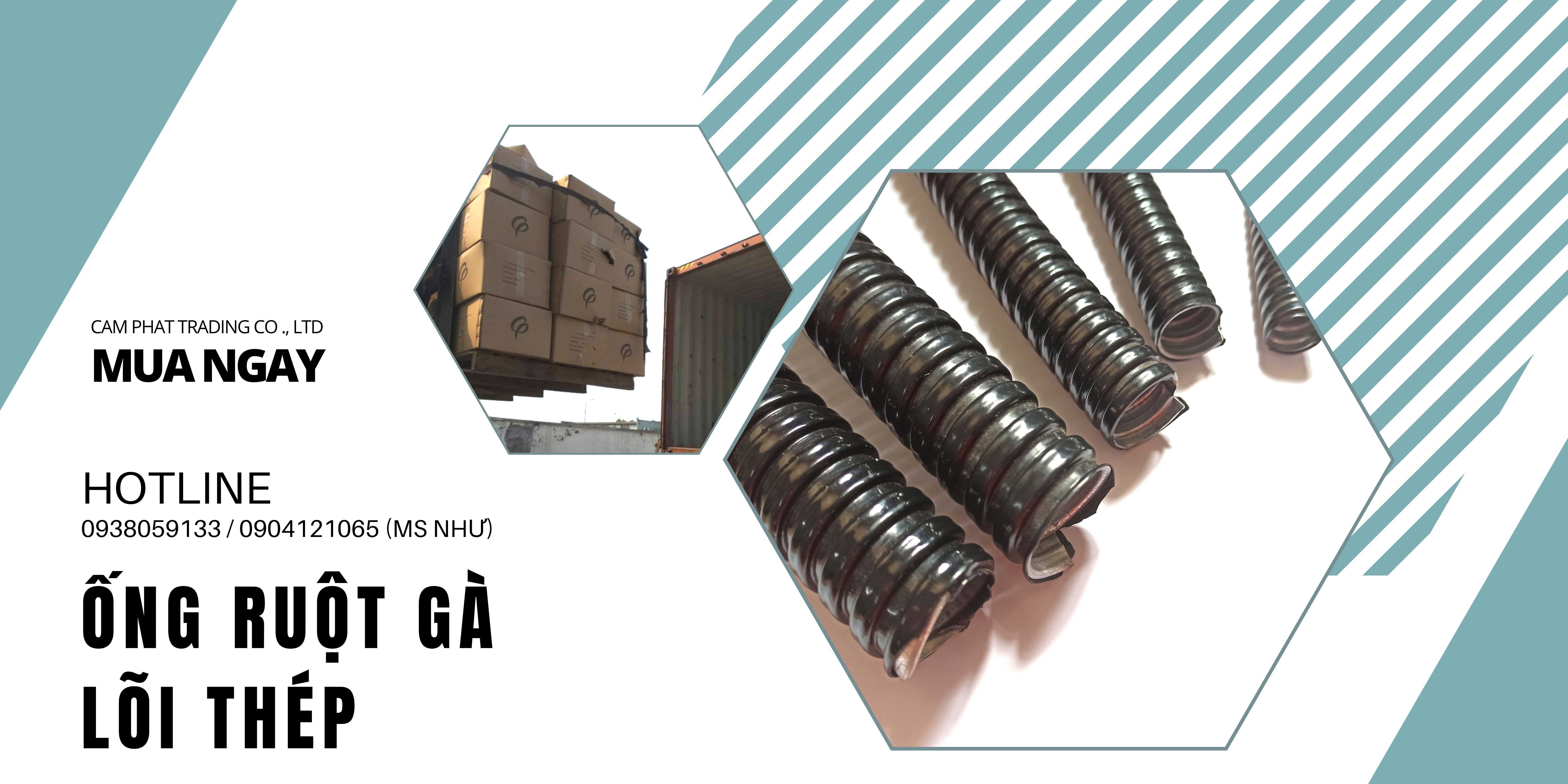 Ống ruột gà lõi thép bọc nhựa PVC. Phân phối toàn quốc