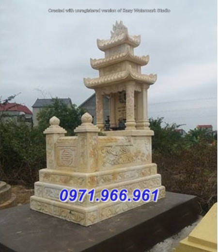 Mẫu Mộ Đá Ba Mái Đẹp Nhất Phong Thủy Tâm Linh
