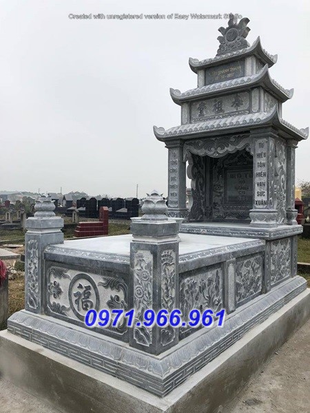 Mẫu Mộ Đá Ba Mái Đẹp Nhất Phong Thủy Tâm Linh