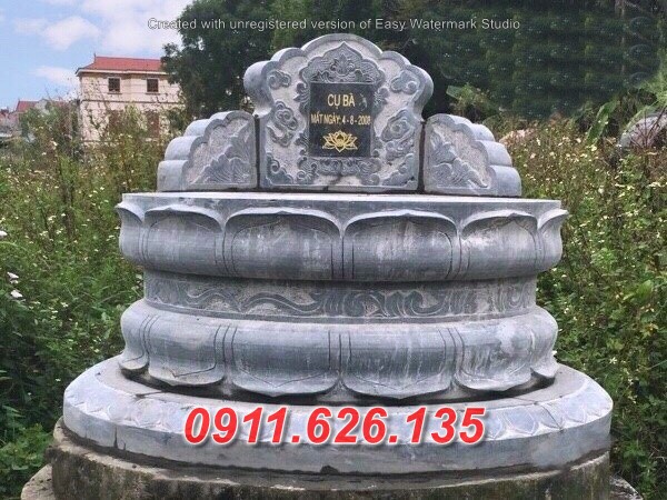 15583 an giang mộ bằng đá điêu khắc tròn đẹp bán