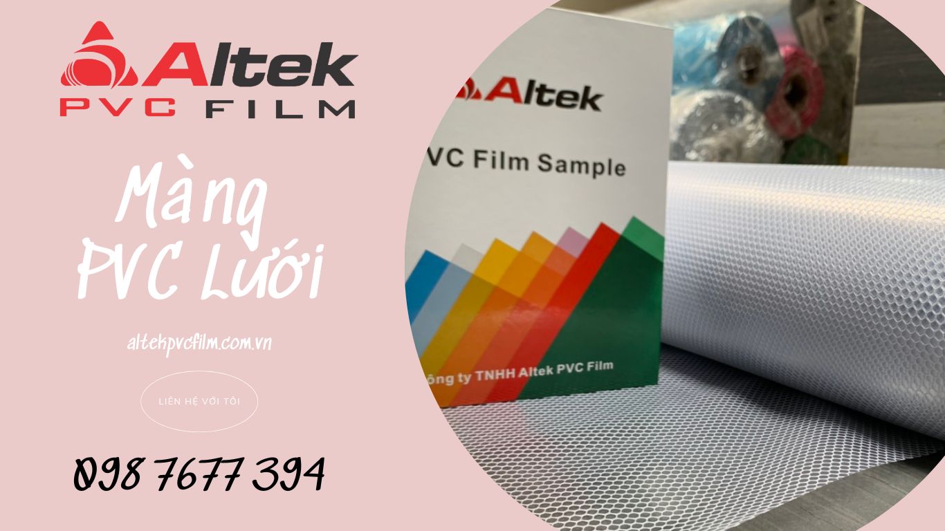 màng nhựa pvc lưới sợi polyester, màng nhựa lưới