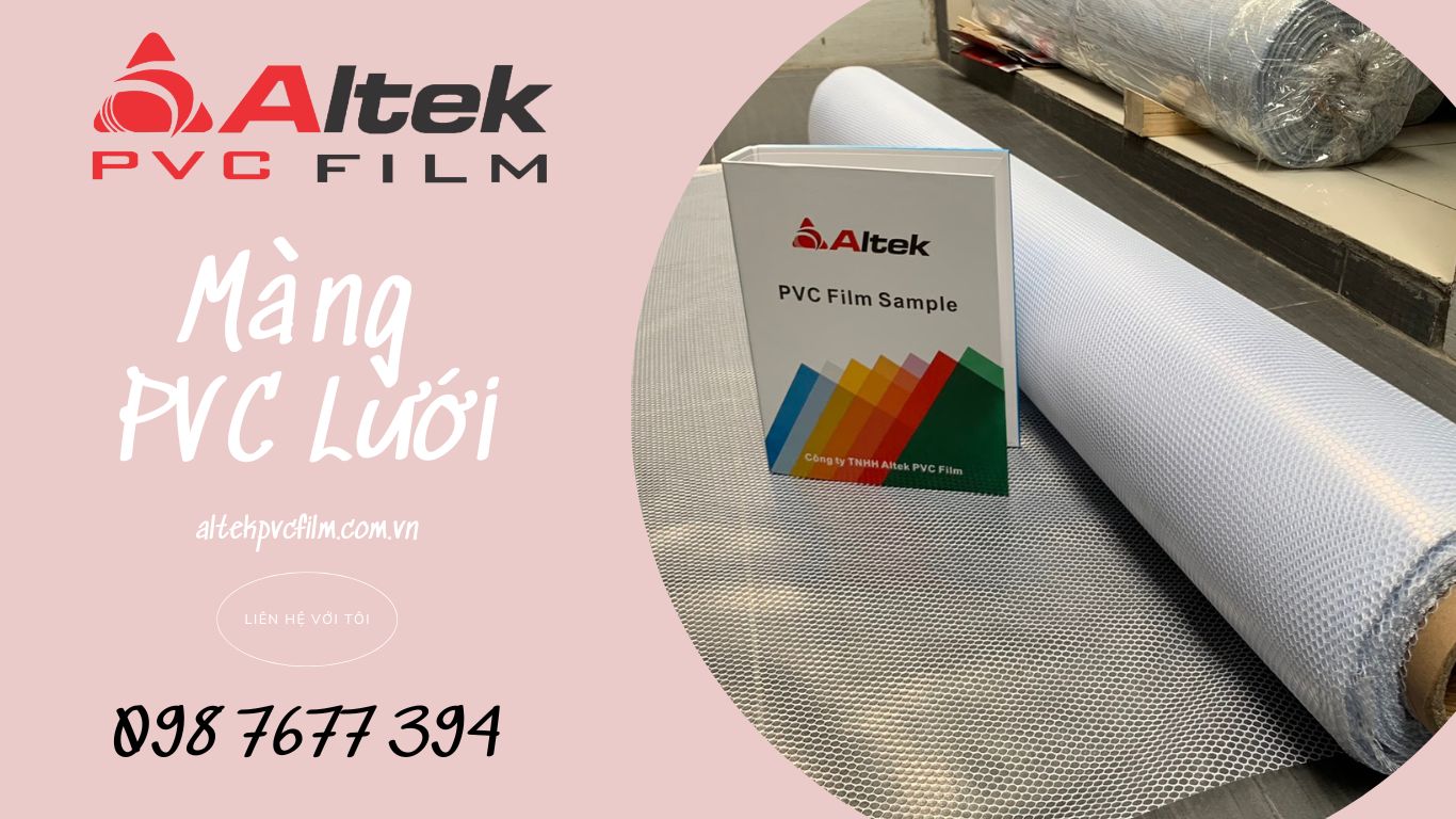 màng nhựa pvc lưới sợi polyester, màng nhựa lưới