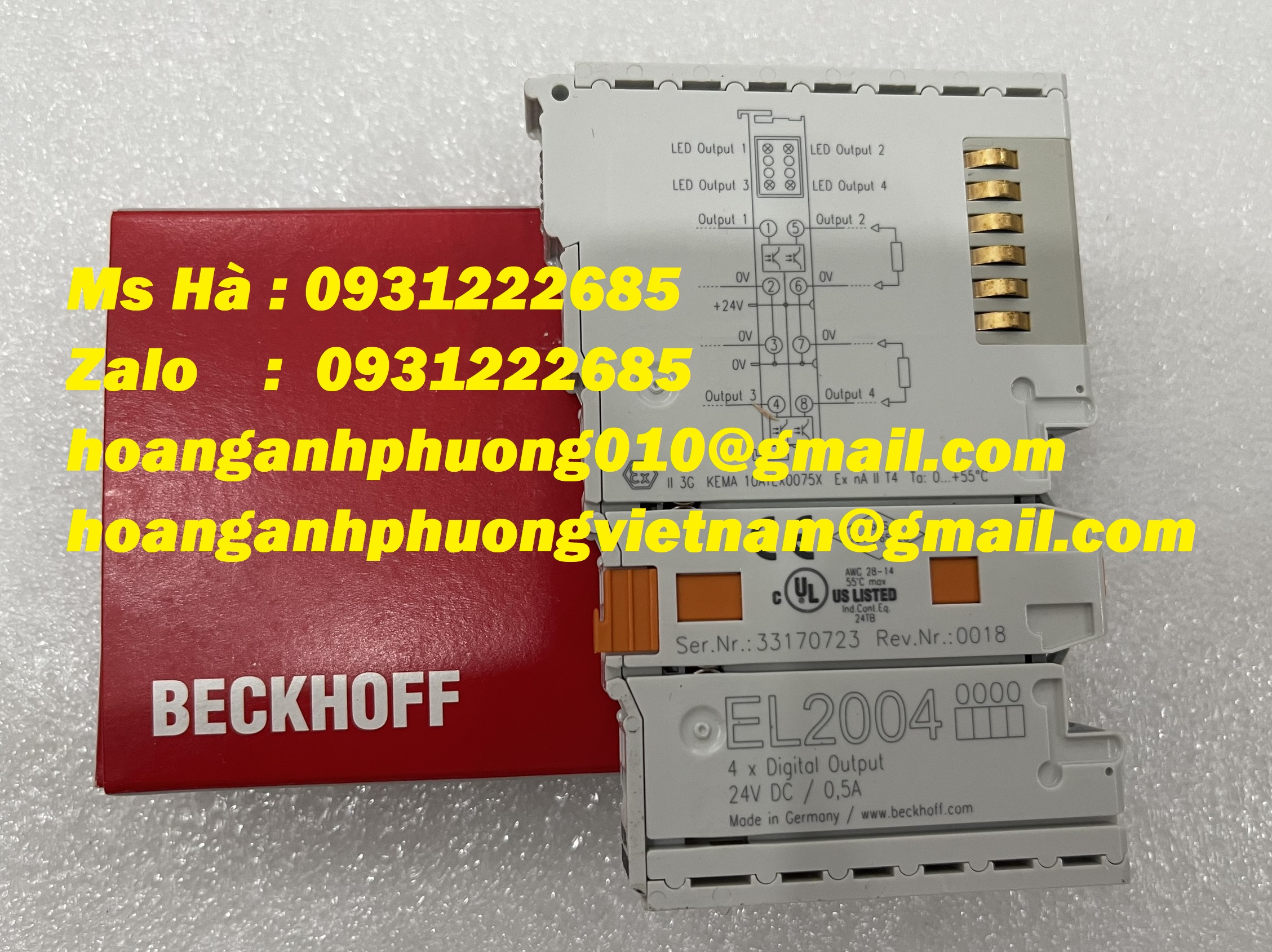 4-channel digital output EL2004 beckhoff - Bình Dương