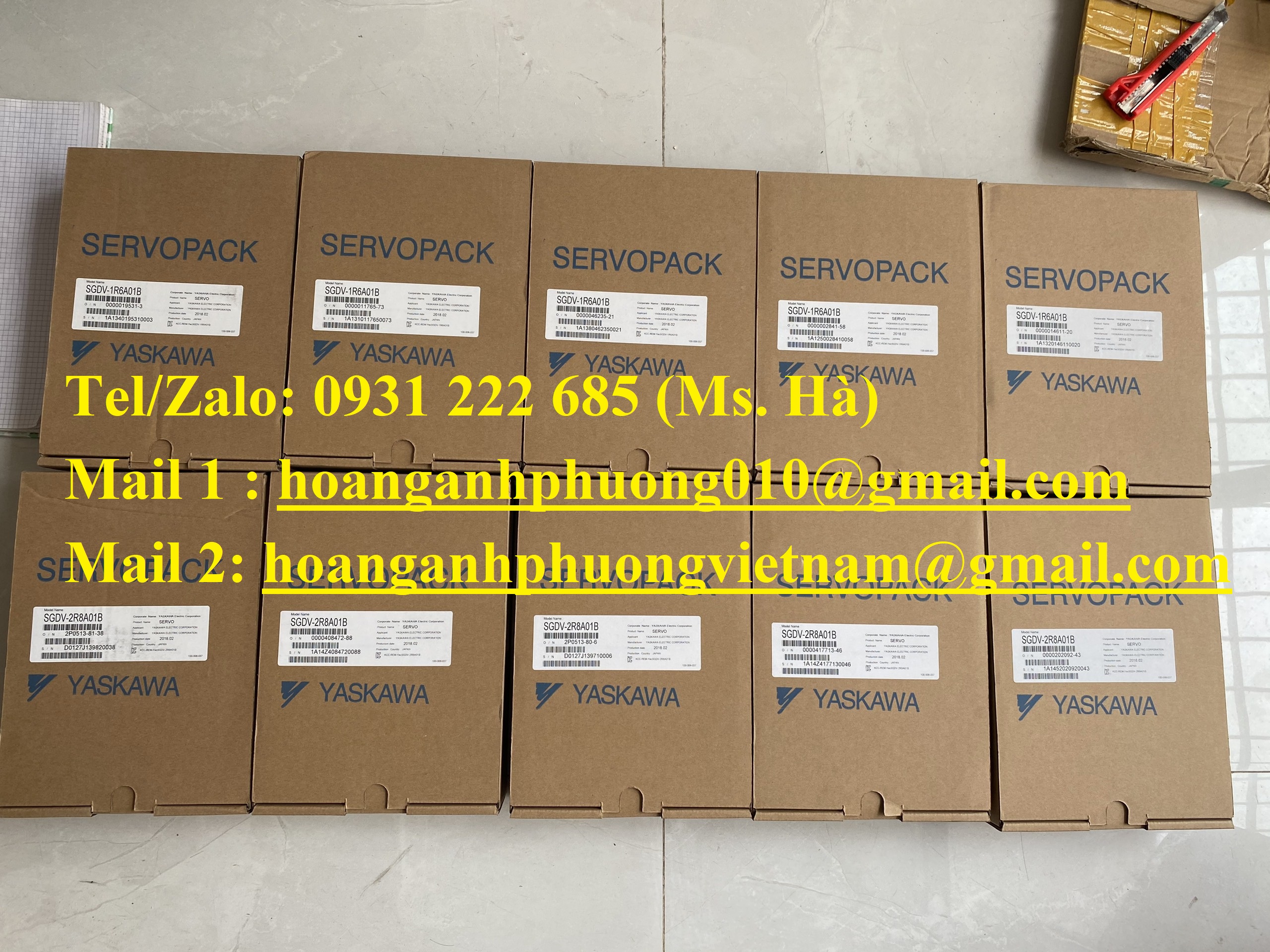 SGDV-1R6A01B yaskawa - sigma 5 - bảo hành 12 tháng