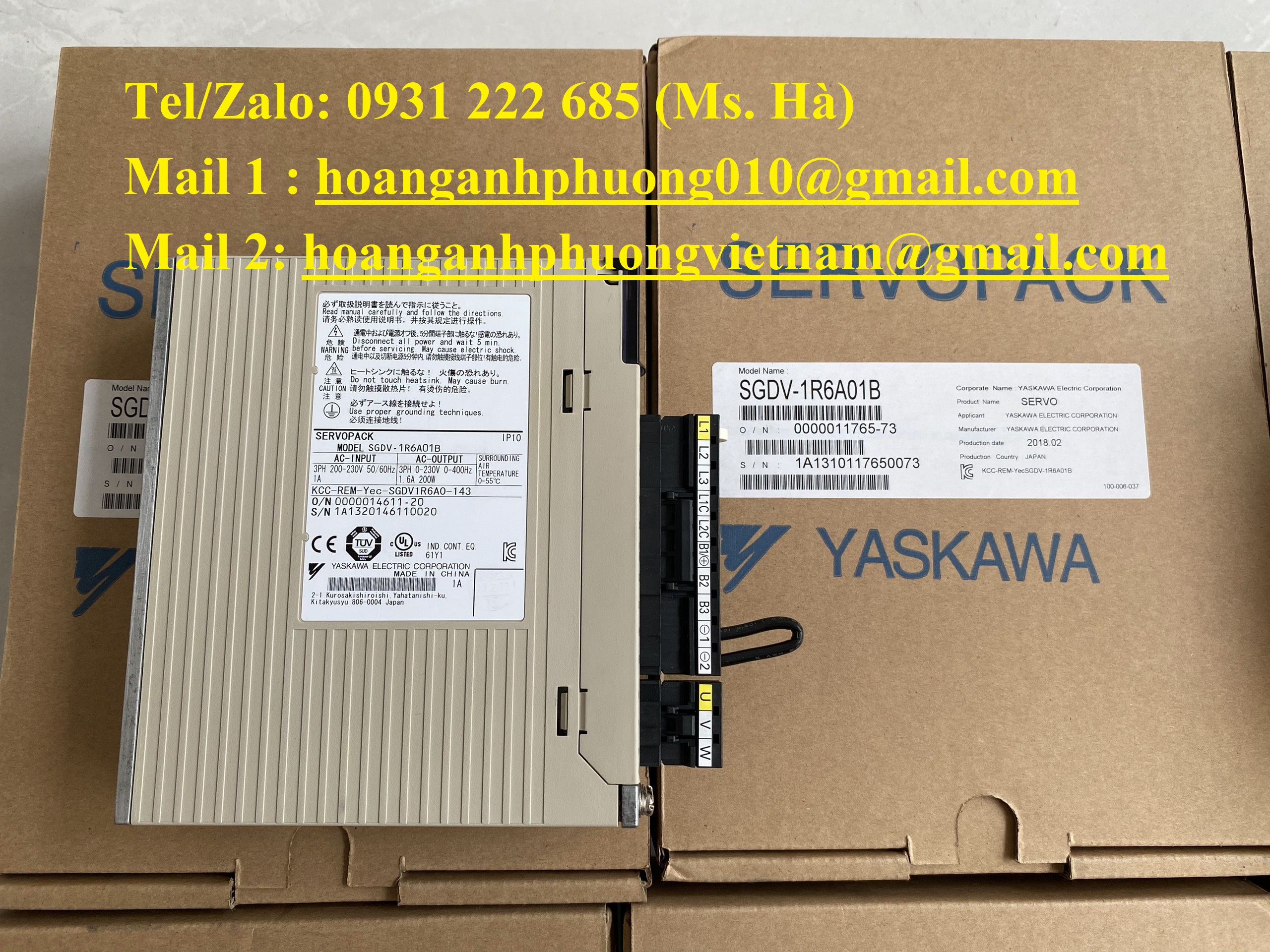 SGDV-1R6A01B yaskawa - sigma 5 - bảo hành 12 tháng