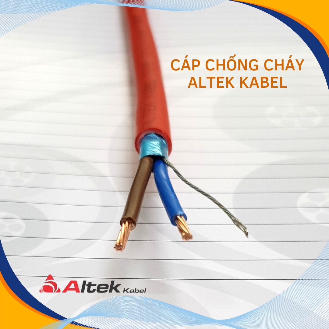 Cáp chống cháy chống nhiễu ALTEK KABEL 2 lõi x 1.0mm/1.5mm/2.5mm