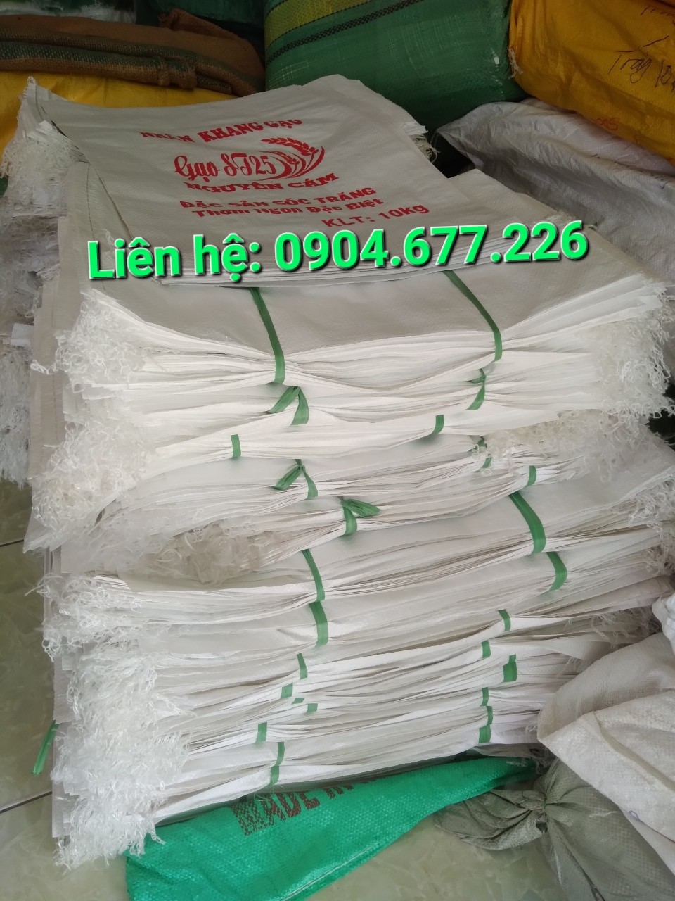 Bao pp dệt, bao đựng bột mì, gạo 10kg, thiết kế file miễn phí