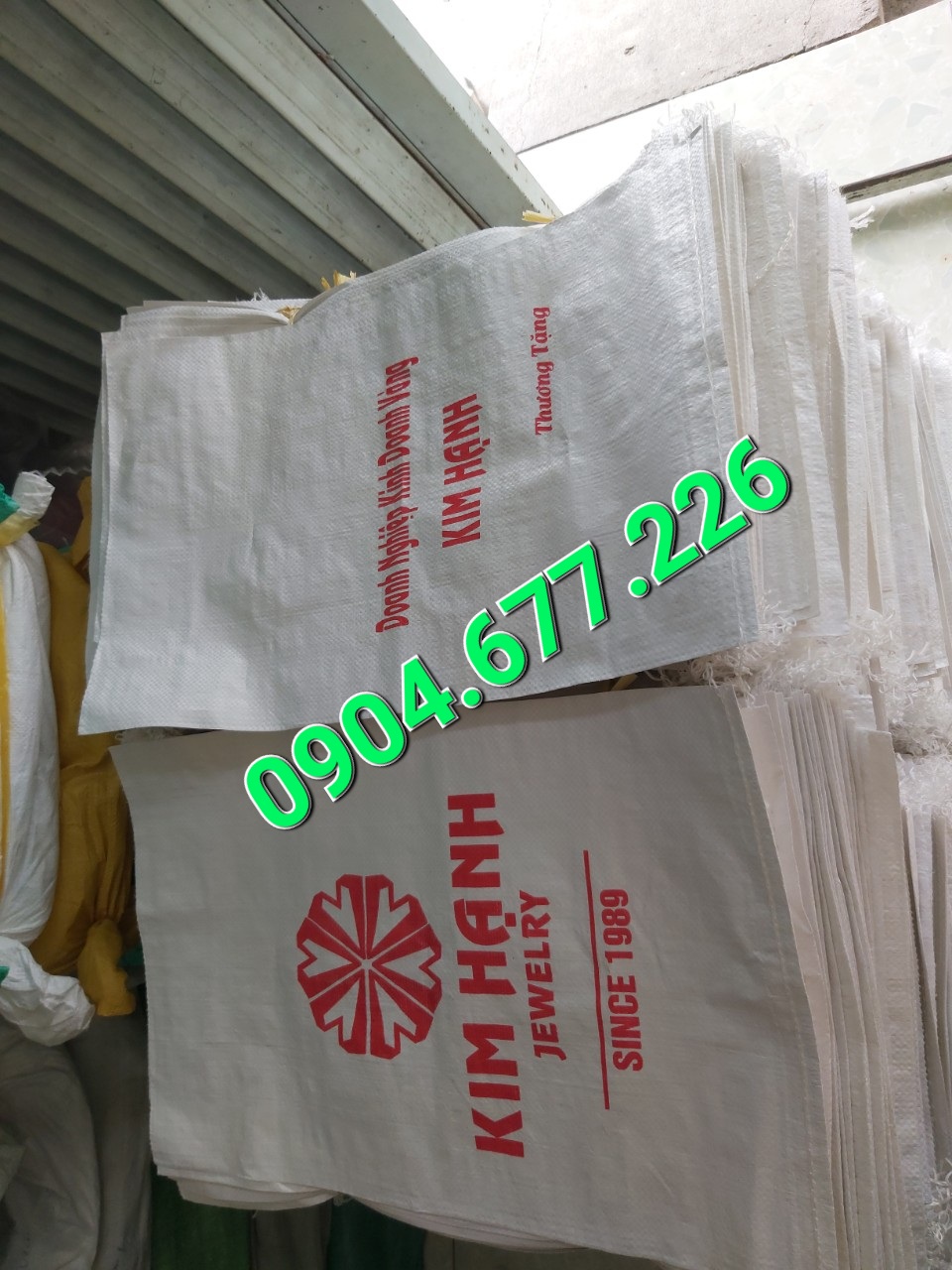 Bao pp dệt, bao đựng bột mì, gạo 10kg, thiết kế file miễn phí