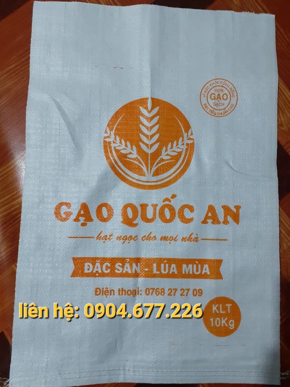 Bao pp dệt, bao đựng bột mì, gạo 10kg, thiết kế file miễn phí