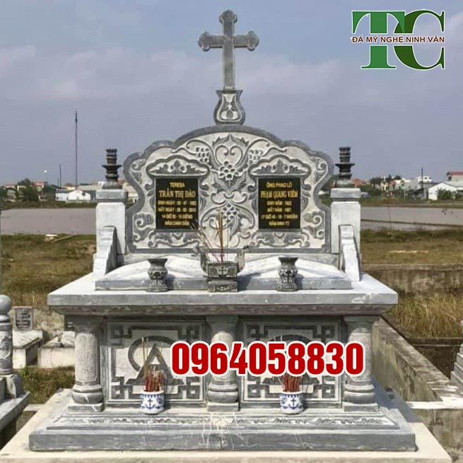 tuyển chọn mẫu mộ đôi bằng đá tự nhiên đẹp Hà Nội