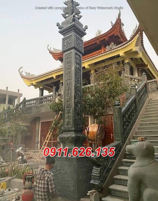 mẫu cột đá đồng trụ rồng phượng cực đẹp