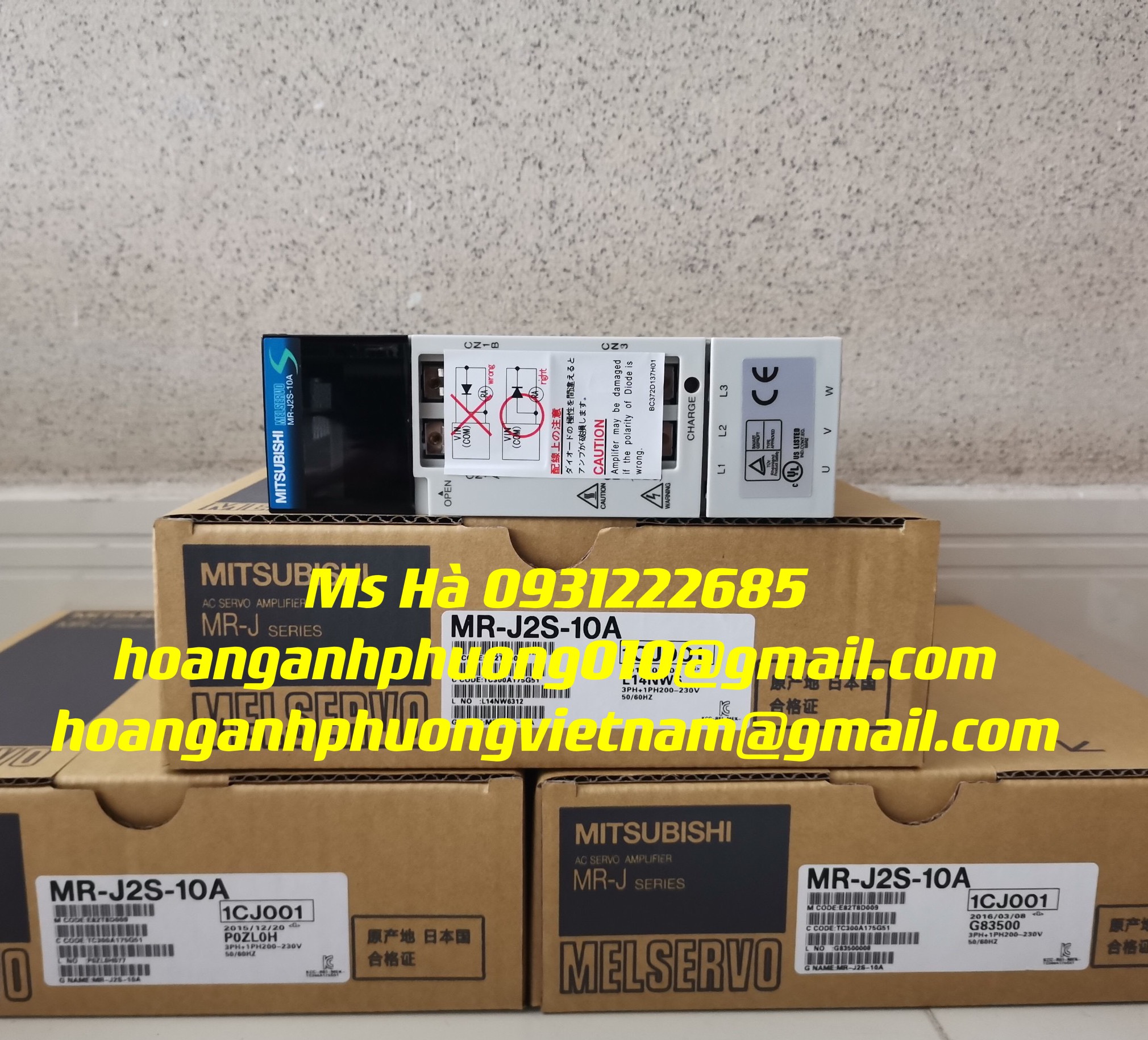 Bộ driver MR-J2S-10A mitsubishi - công suất 0.1kW - nhập khẩu