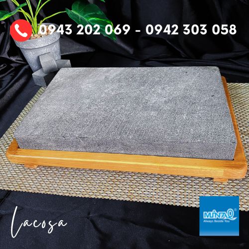 Khay đá nướng núi lửa không khói chính hãng Lacosa